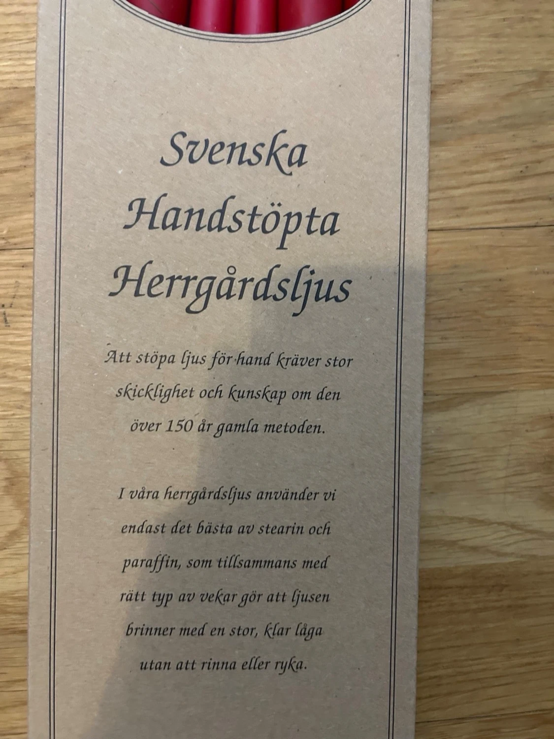 Svenska handstöpta herrgårdsljus - 1