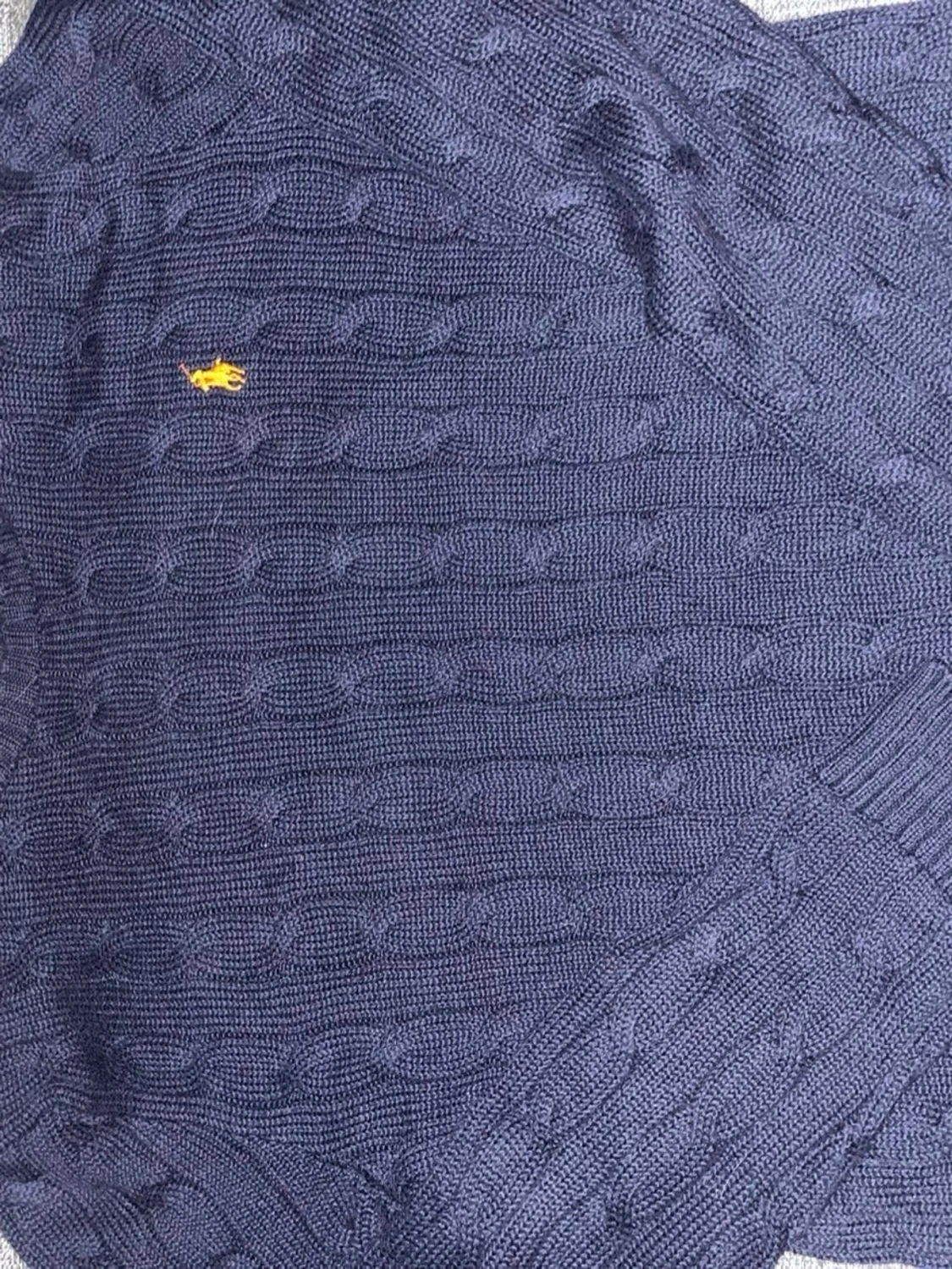 Mörkblå kabelstickad tröja Polo Ralph Lauren - 2