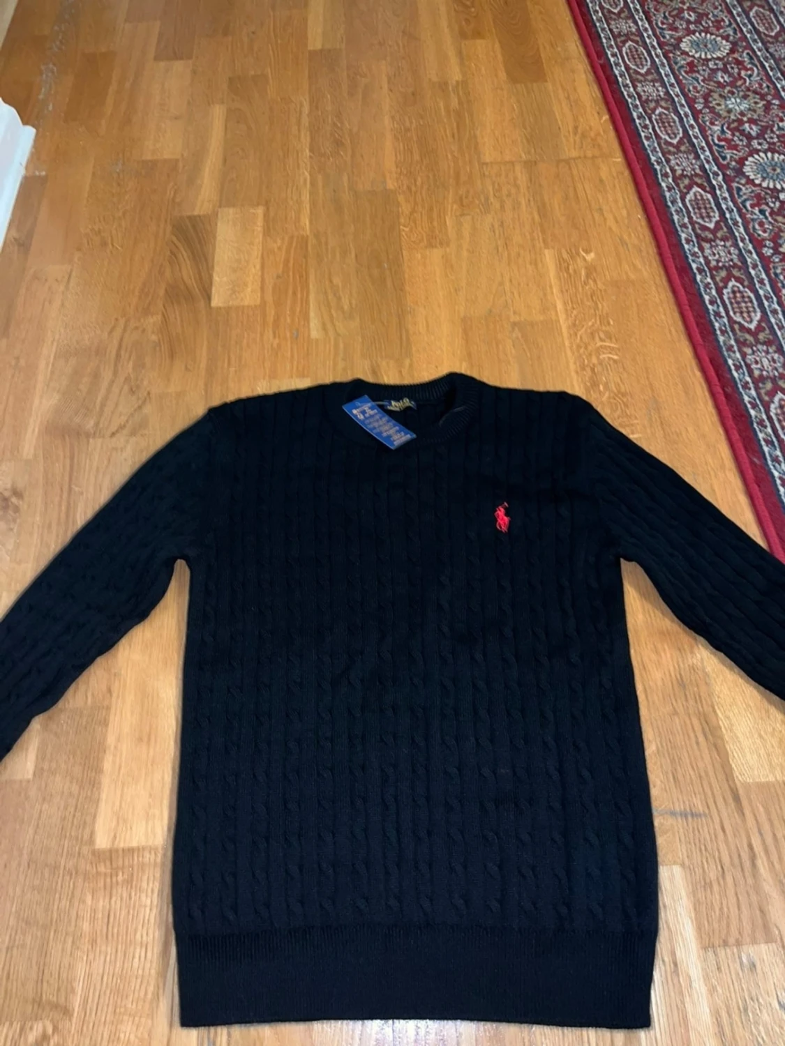 Svart kabelstickad tröja Polo Ralph Lauren