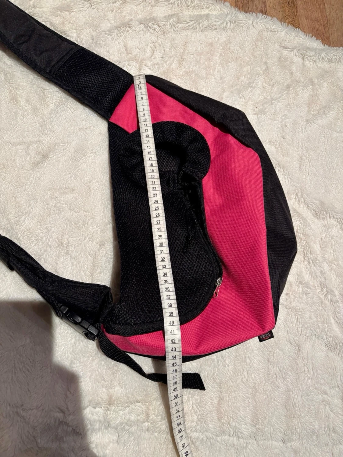 Svart och rosa axelväska för en liten hund eller en katt - 5