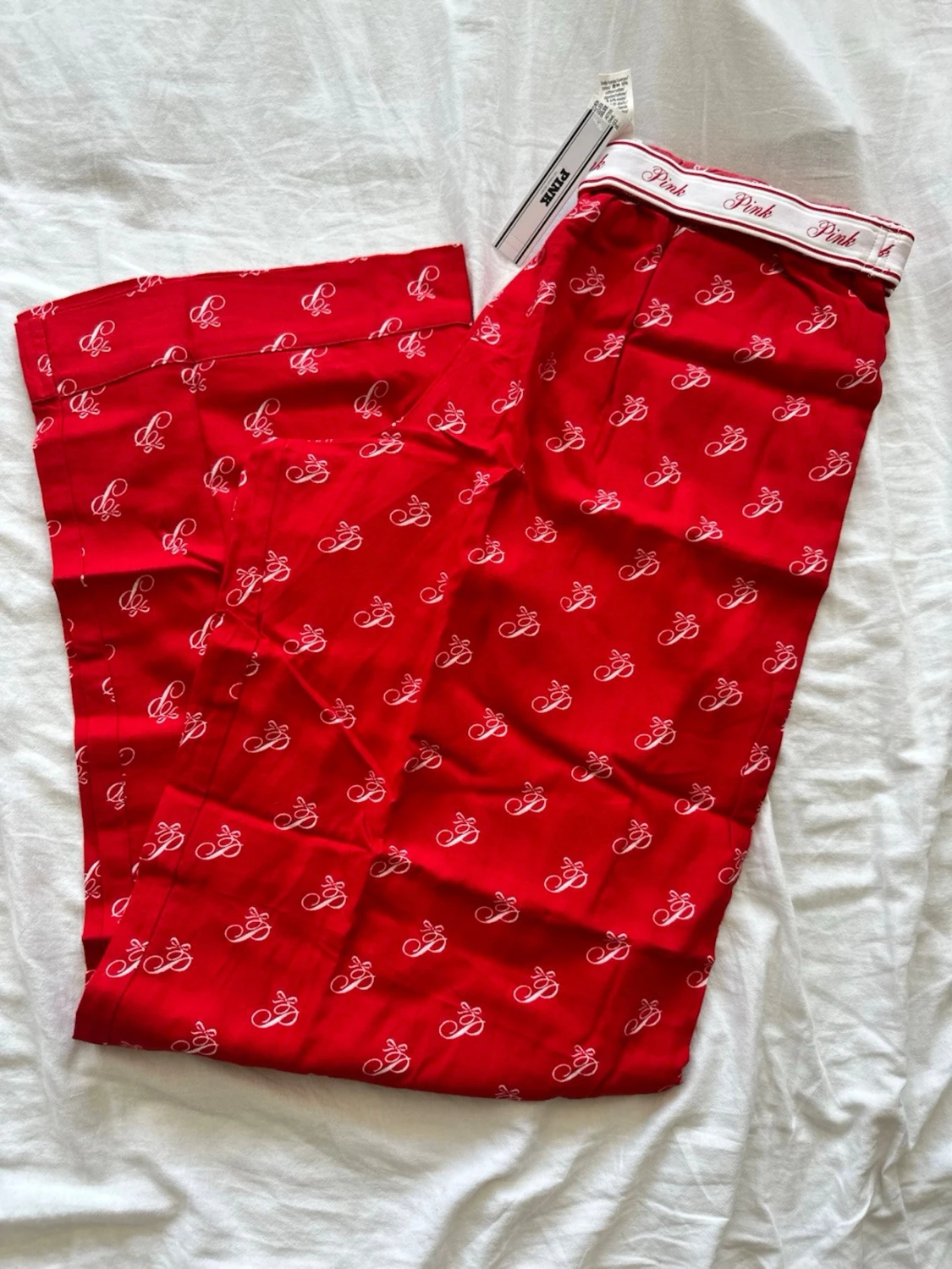 Röda pyjamasbyxor från Pink