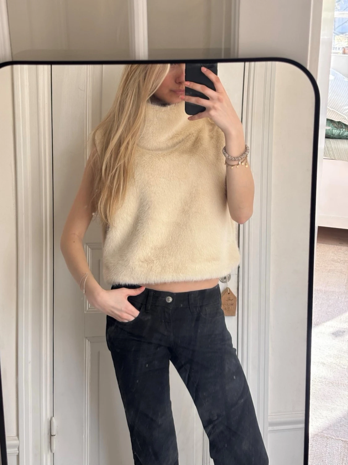 Beige pälstopp från &OtherStories - 1
