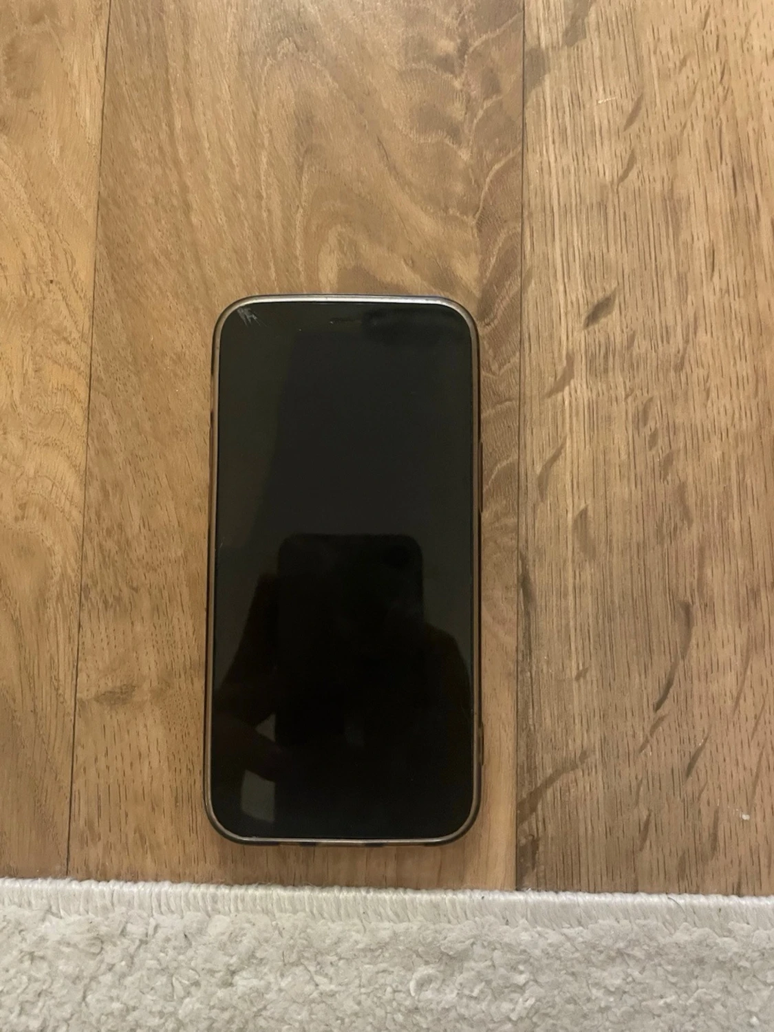 Mörkblå iPhone 12 mini med dubbla kameror