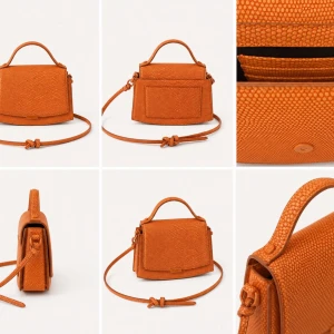 Orange handväska i ormskinnsmönster från Zaras gamla kollektion - Trendig orange handväska med ormskinnsmönstrad yta och justerbar axelrem. Väskan har ett topphandtag, magnetlås och flera kortfack inuti. Perfekt accessoar för att lyfta din outfit med en färgklick och cool struktur.Elegant handväska i en vacker orange nyans. Perfekt för en chic och sofistikerad old money-look. Stilren, tidlös och lätt att matcha med både vardags- och festoutfits.