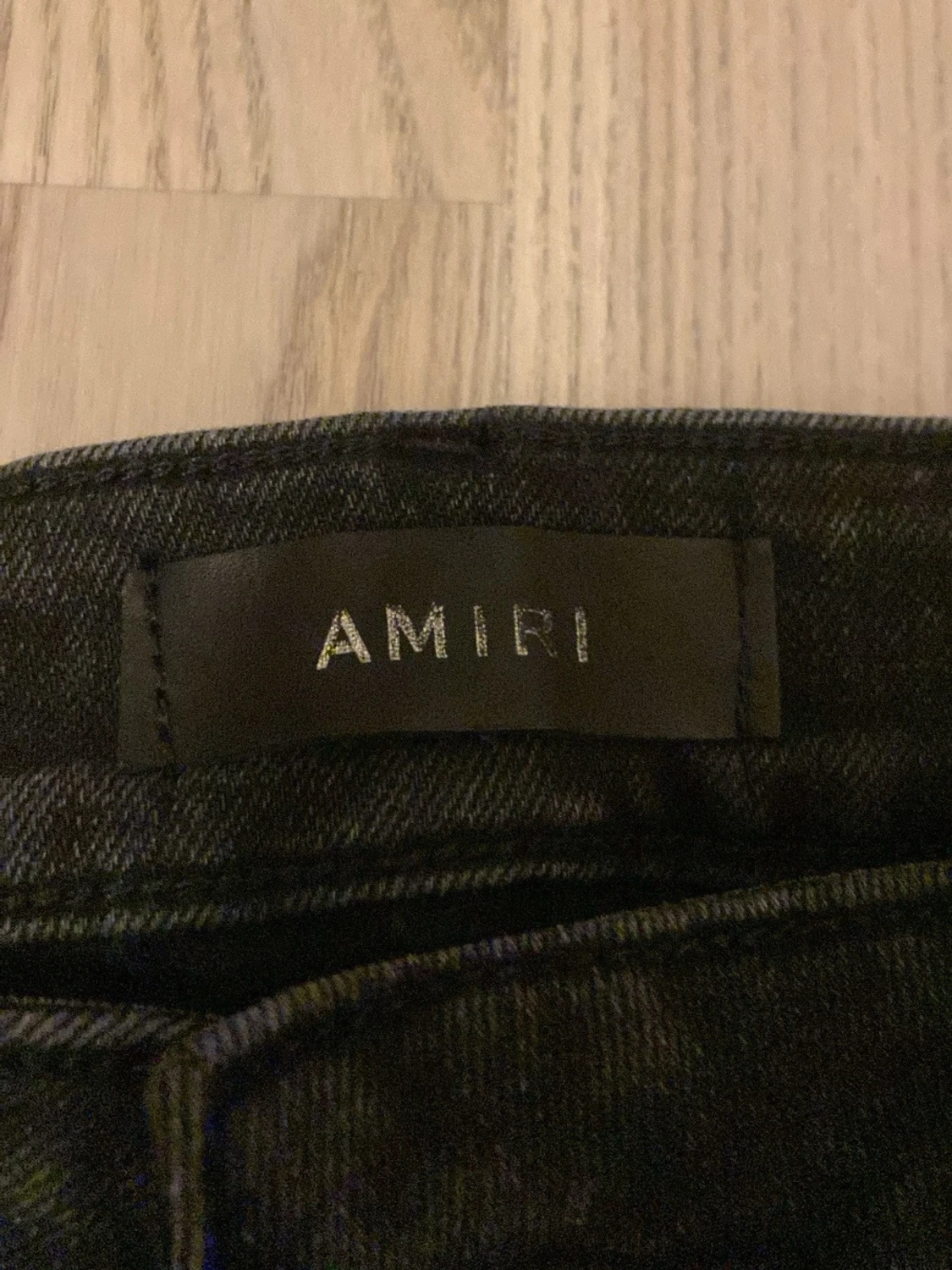 Svarta Amiri jeans med ängeltryck - 2