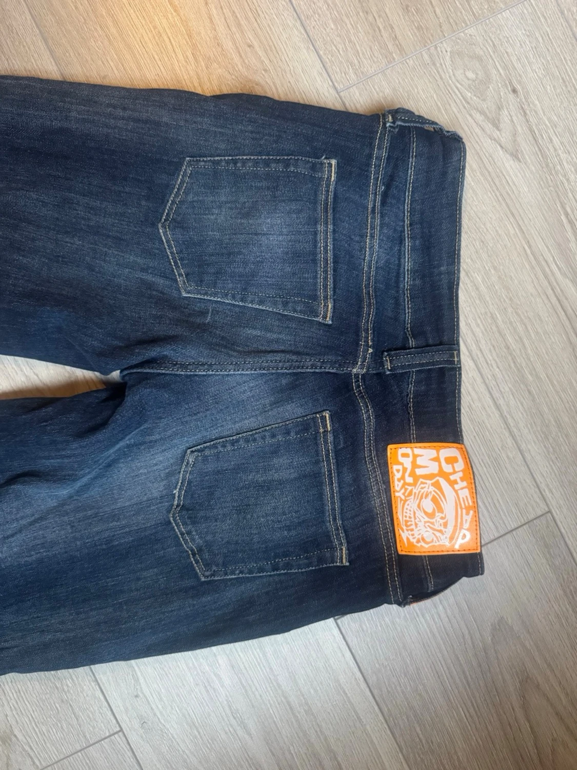 Mörkblå bootcut jeans - 3