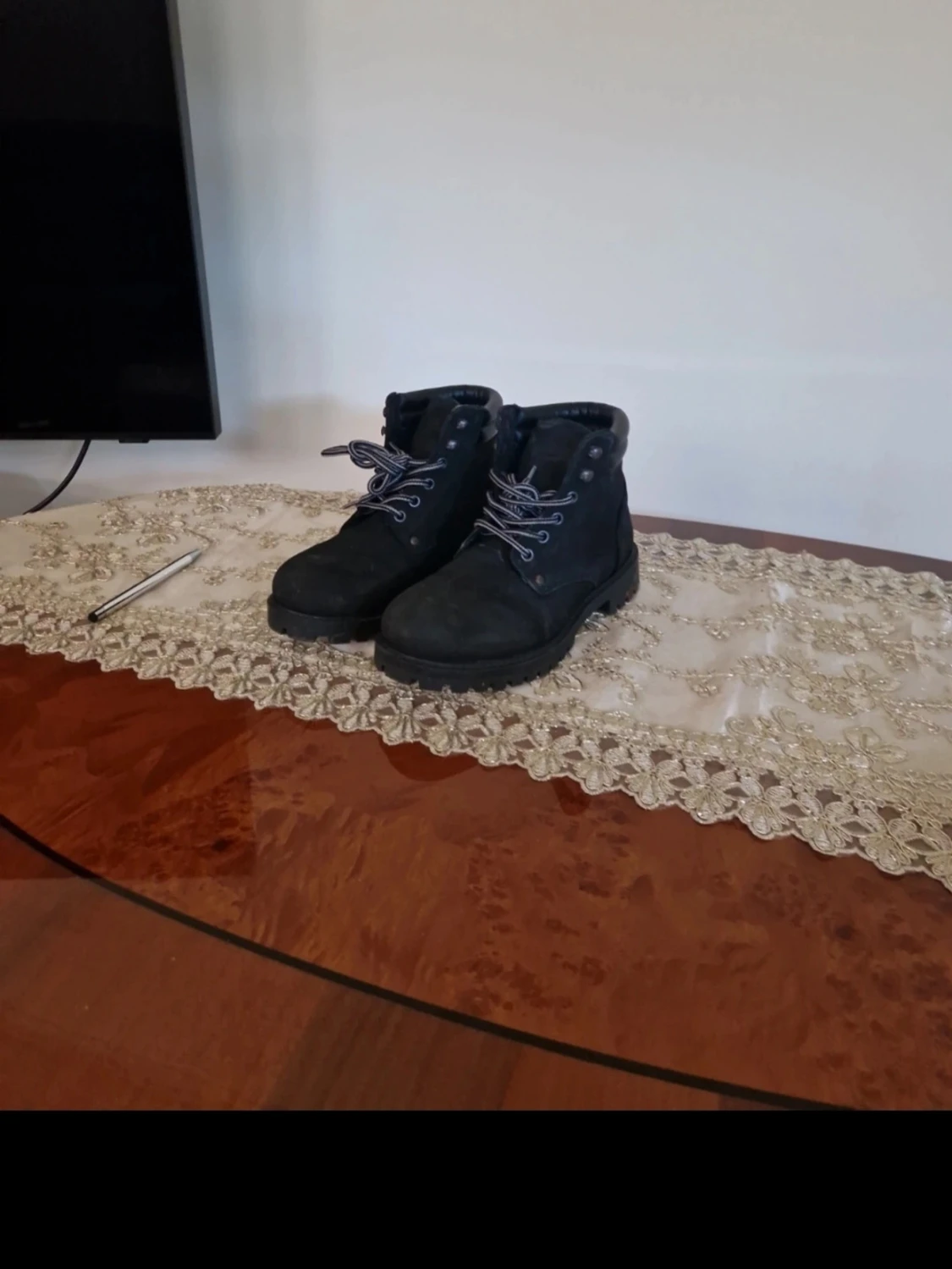 Svarta kängor med snörning - 1