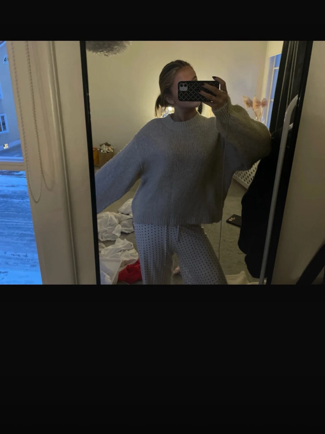 Beige stickad tröja  - 1