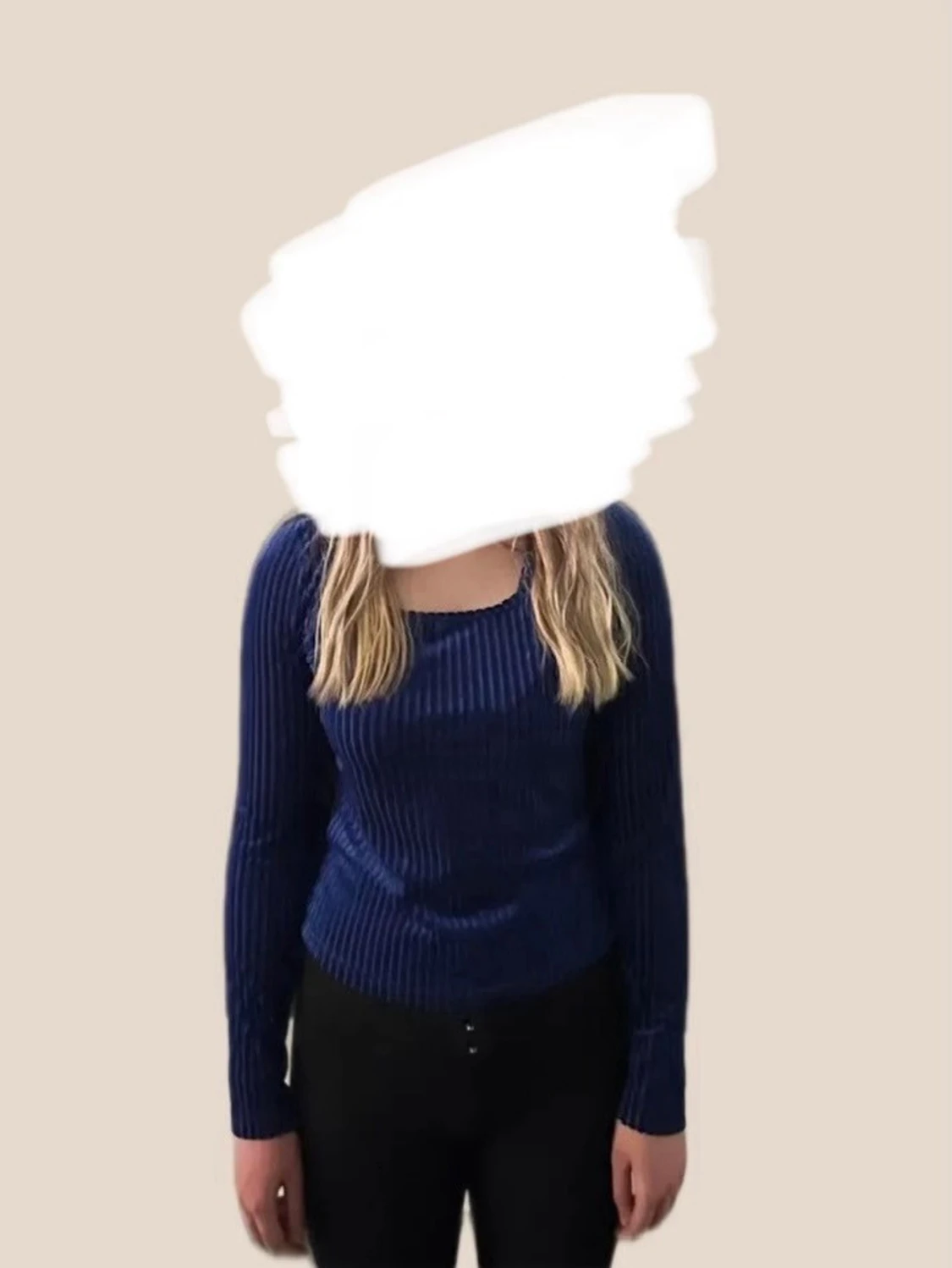 Långärmad tröja med snörning - 1