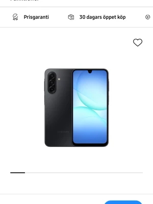 Samsung Galaxy A17 5G 128GB -  Samsung Galaxy A17 , Baksidan har trippelkamera och en matt finish.                                                             NYPRIS (2790kr).                                                                   Helt oöppnad ur originalförpackning! Pris kan diskuteras vid snabb affär:)