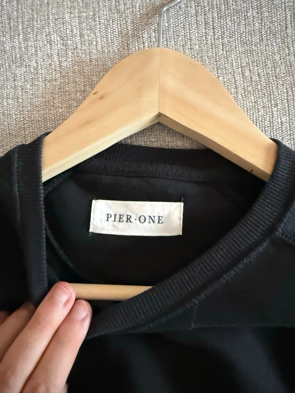Svart basic sweatshirt - 2