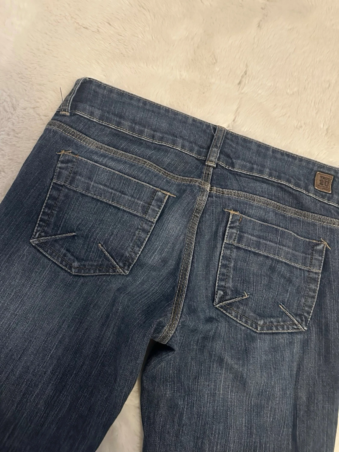 Mörkblå bootcut low waist jeans True2U - 3