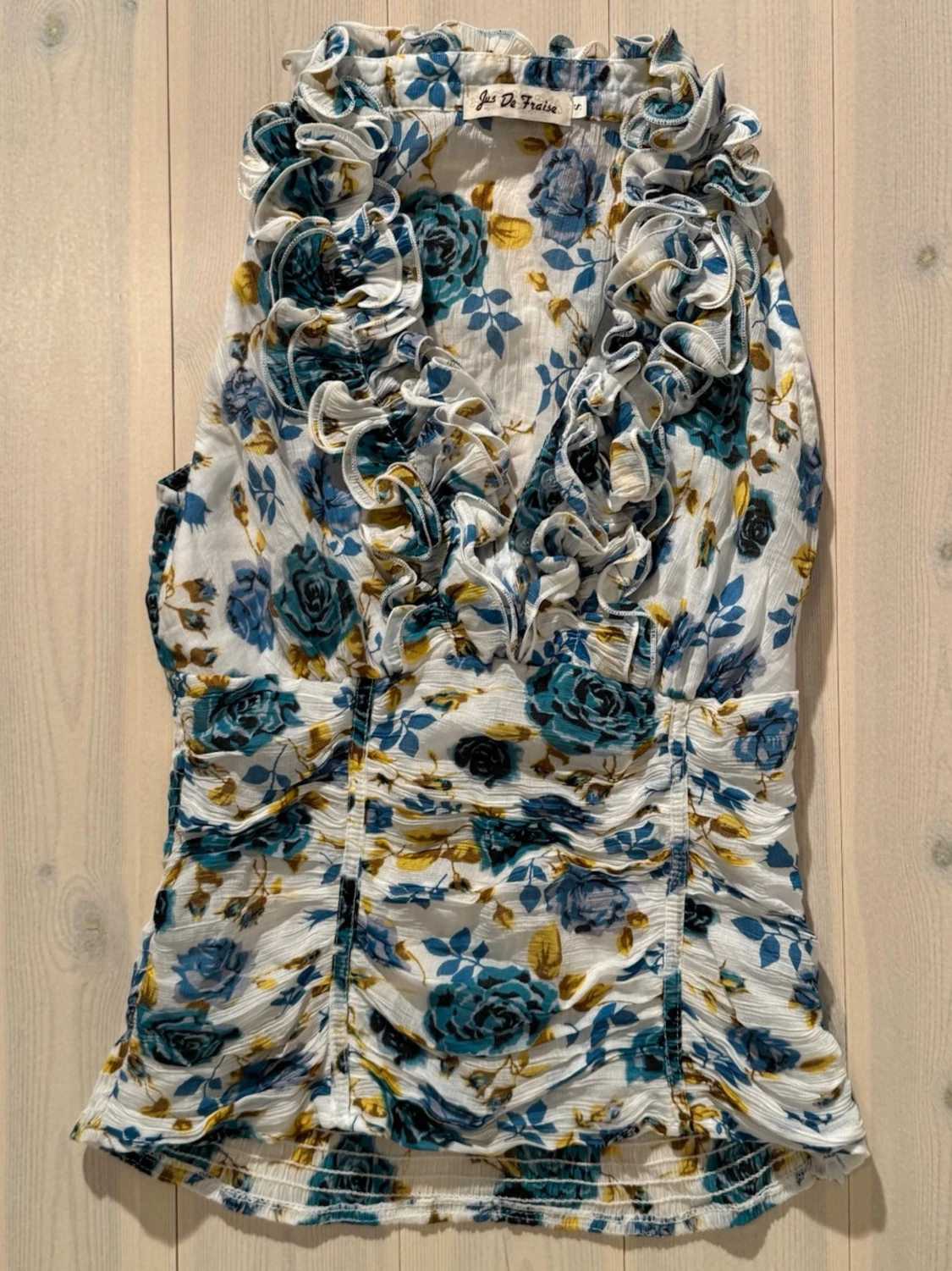 Blommigt linne med volanger  - 2