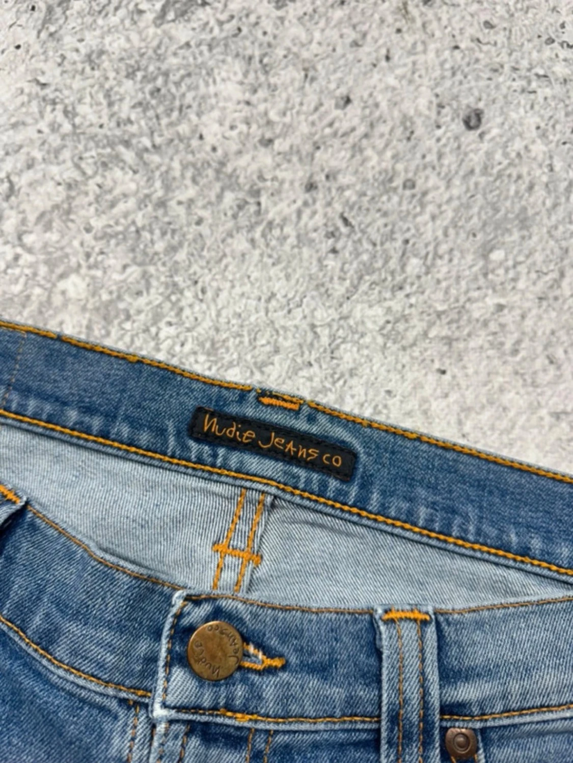 Blå slim fit jeans från Nudie Jeans - 3