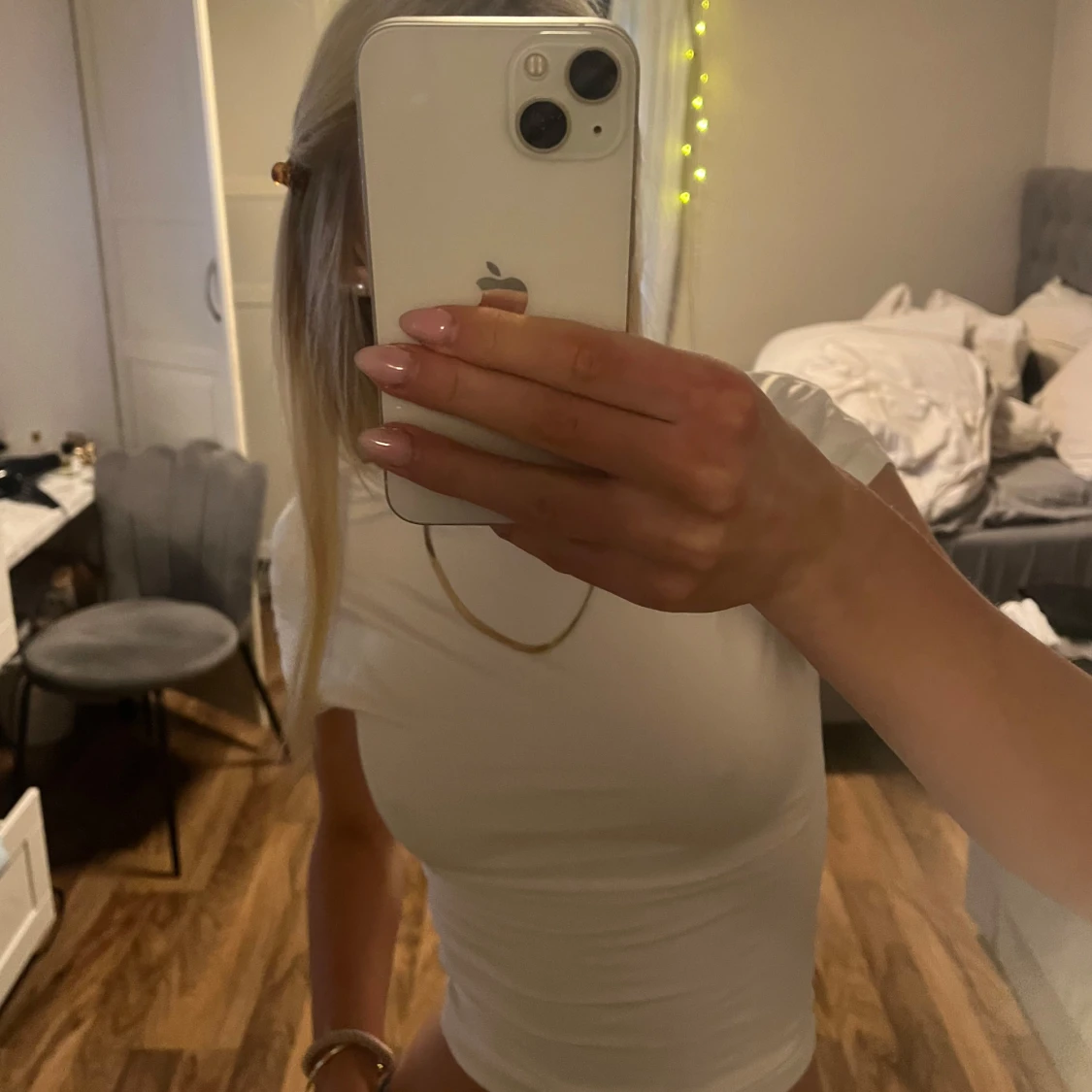 Vit topp med öppen rygg - 1