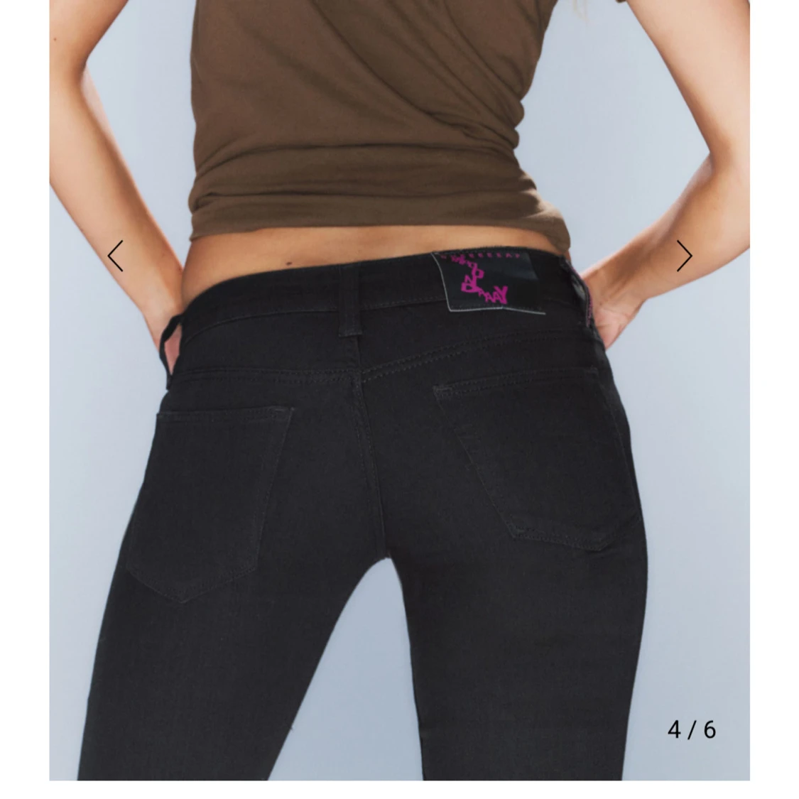 Svarta low waist bootcut jeans - 3