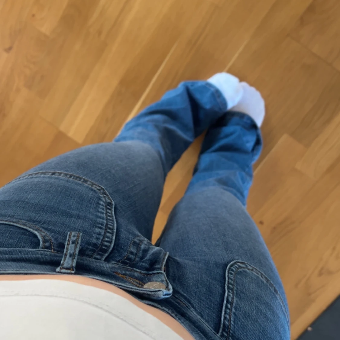 Blå bootcut jeans - 1
