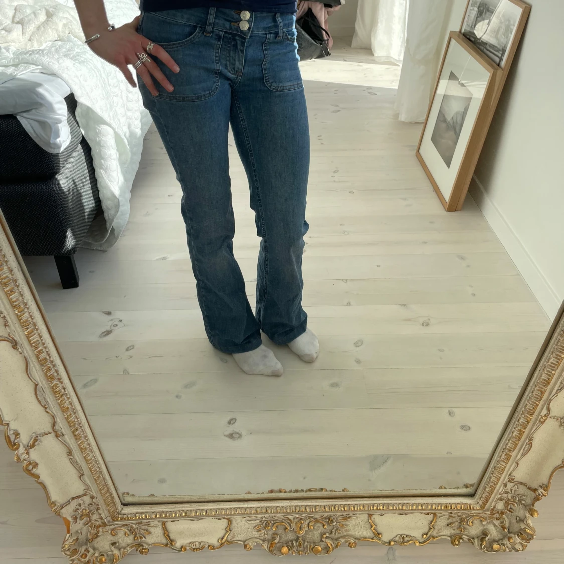 Blå bootcut jeans från Nelly - 1