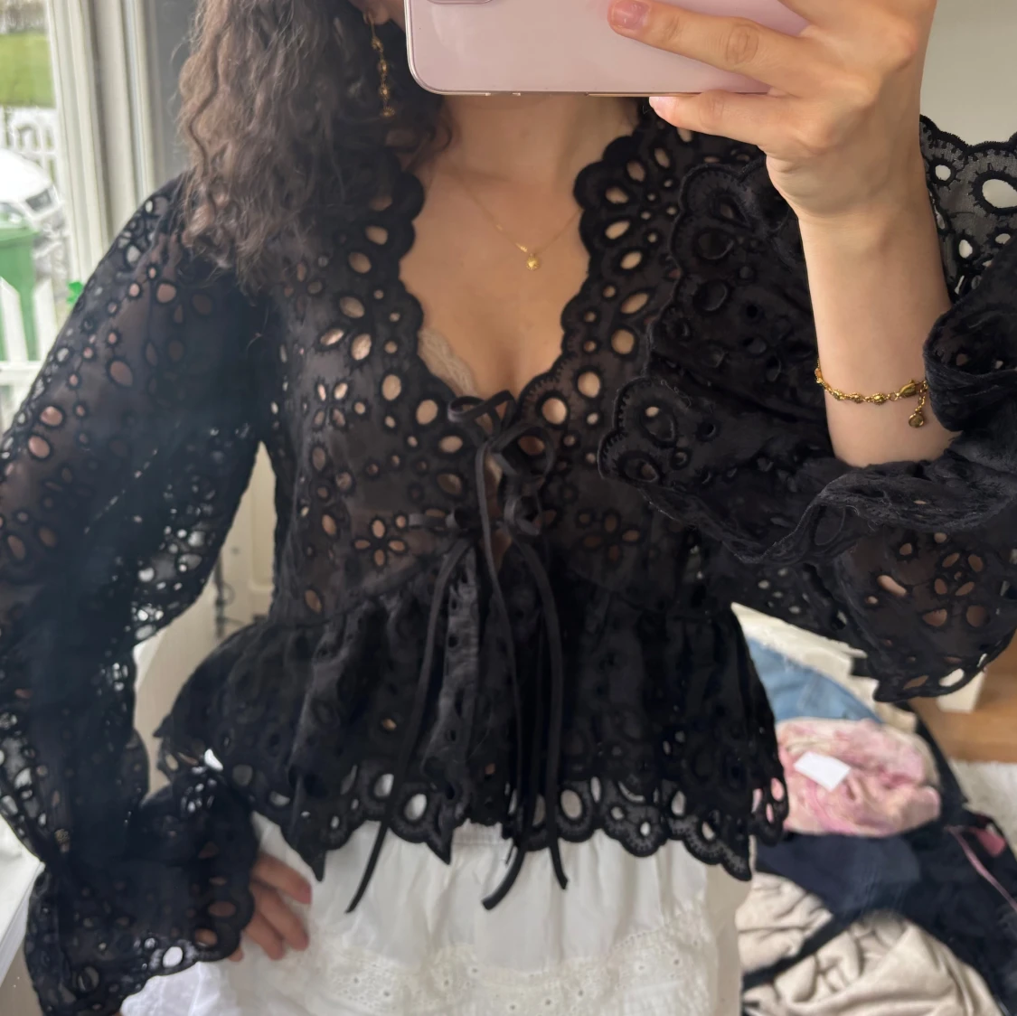 Broderad blus