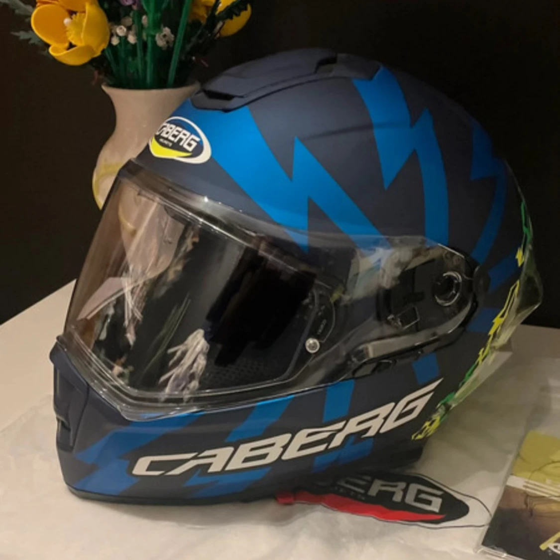 Caberg Drift Evo hjälm blå/gul S