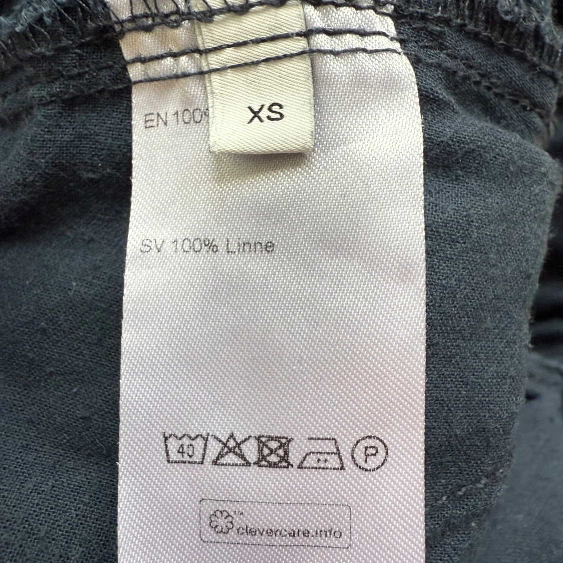 Mörkblå linneshorts från East West - 4