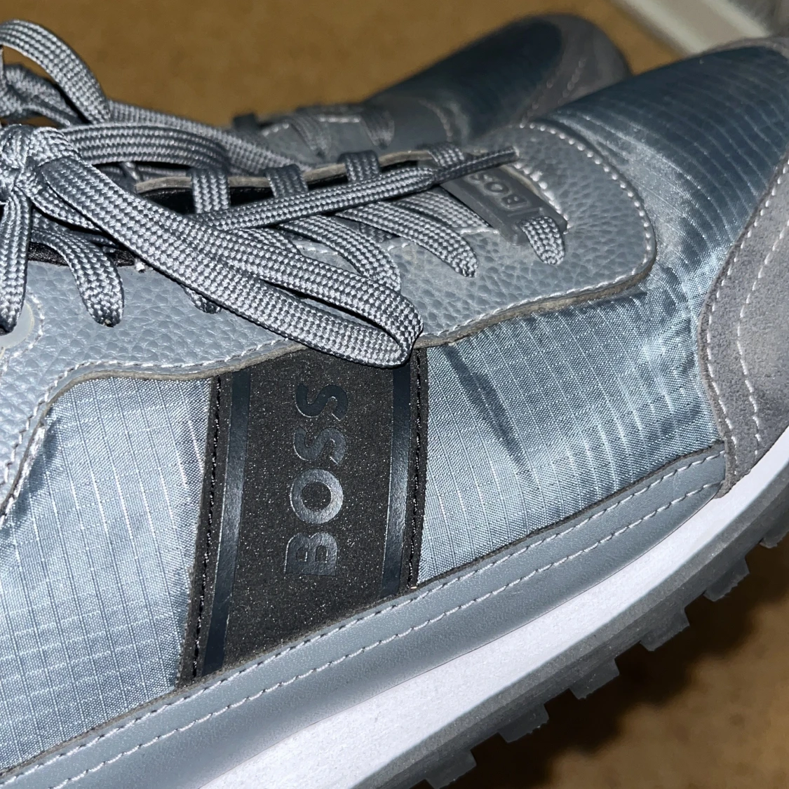 Mörkgrå/blå sneakers från BOSS - 4