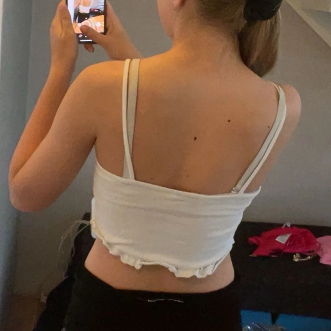 Vit croppad linnetopp - 2