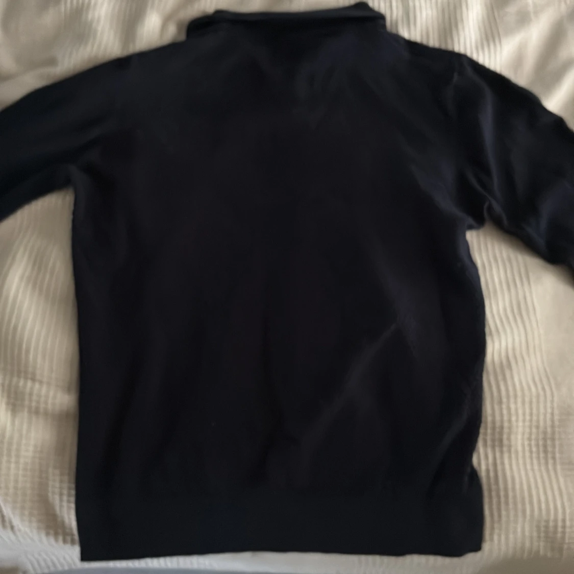 Mörkblå stickad tröja Dressmann M - 1