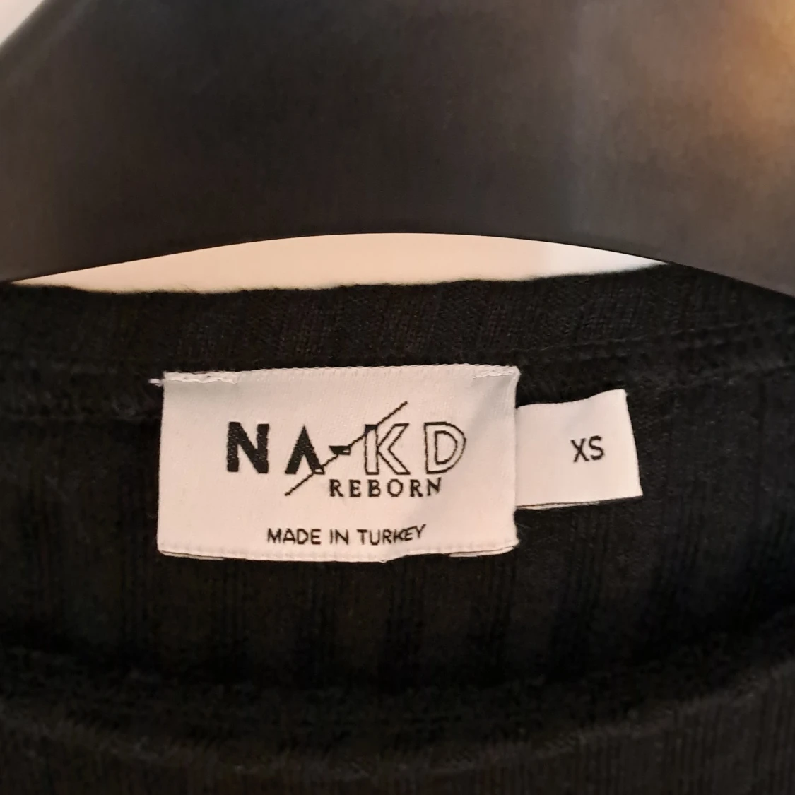 Svart ribbad långklänning NA-KD XS - 2