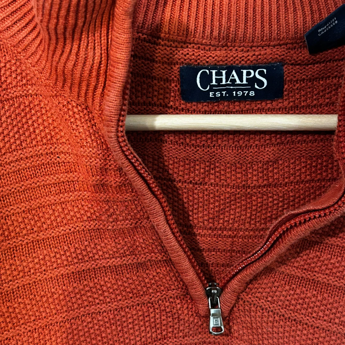 Orange CHAPS Ralph Lauren sweater  - 1