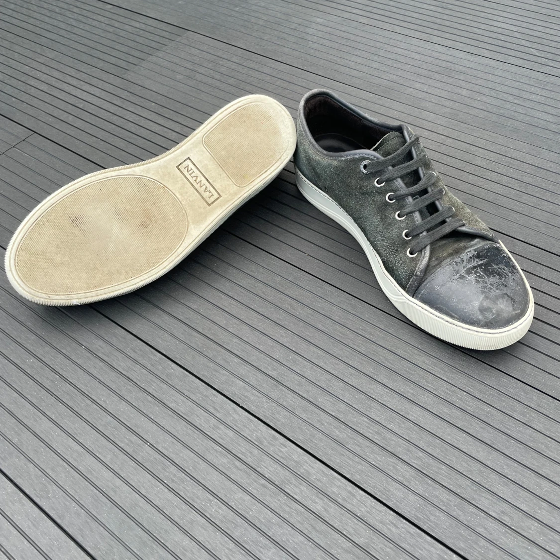 Grå sneakers från Lanvin  - 2