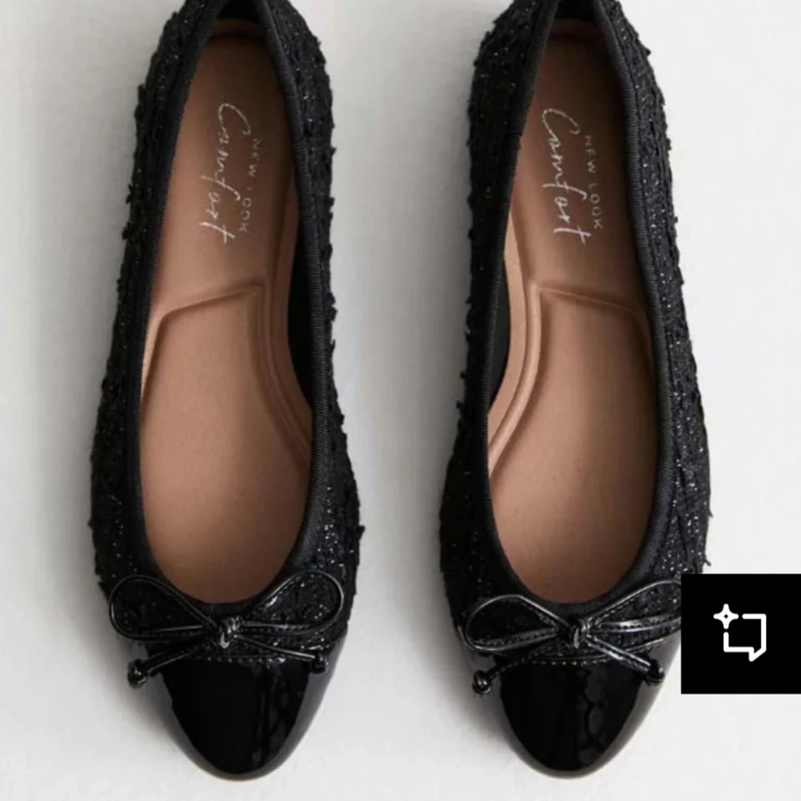 Svarta ballerinaskor från new look