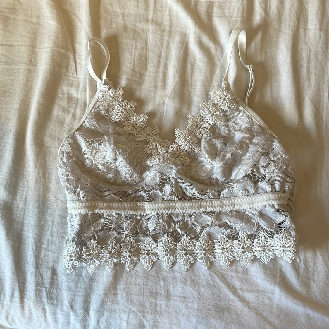 Vit spets bralette - 2