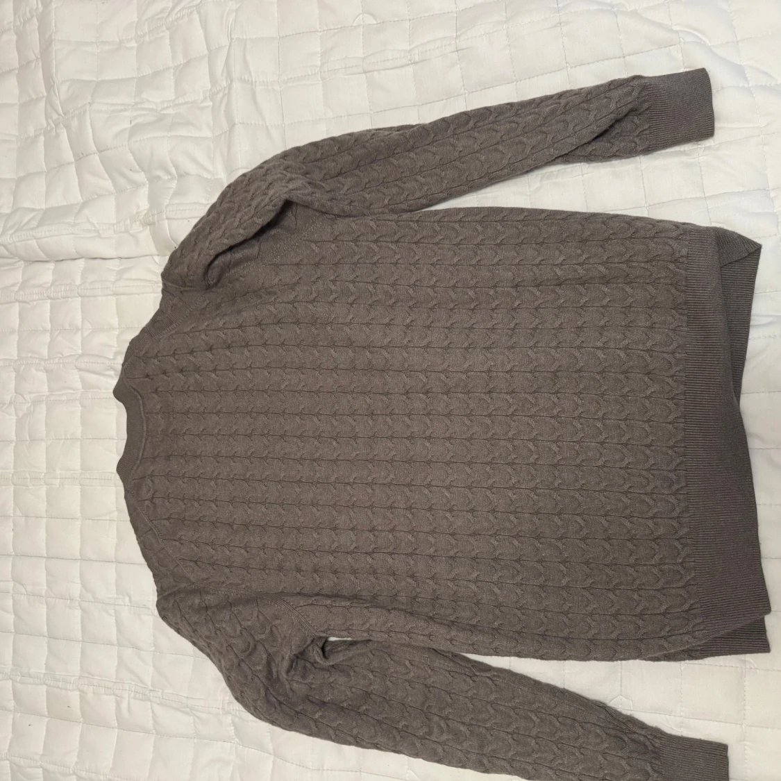 Khaki stickad tröja från Massimo Dutti - 1