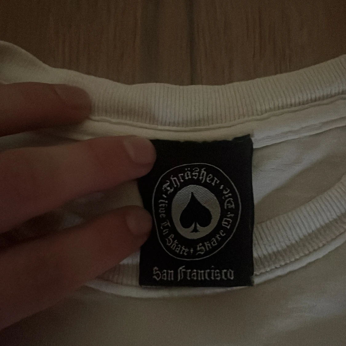 Vit Thrasher t-shirt med tryck - 2