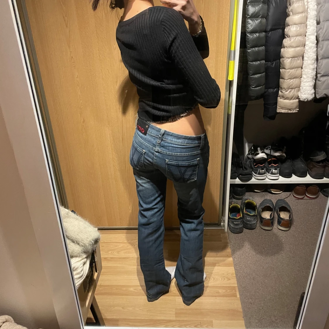 Lågmidjade bootcut jeans - 4