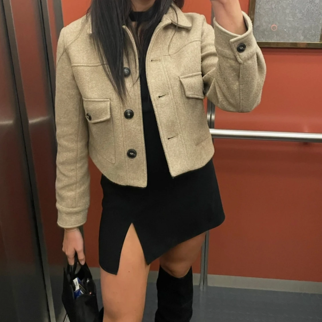 Beige ulljacka från Zara - 90