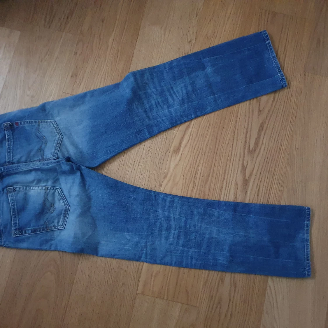 Blå Replay jeans med raka ben - 2