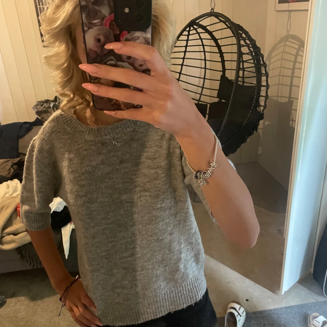 Grå stickad tröja från LMTD - 1