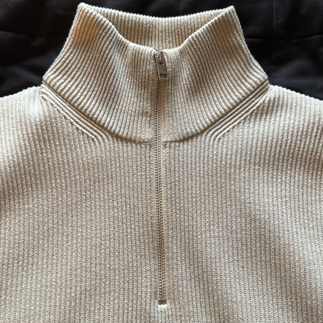 Beige stickad half zip från Jack & Jones - 3