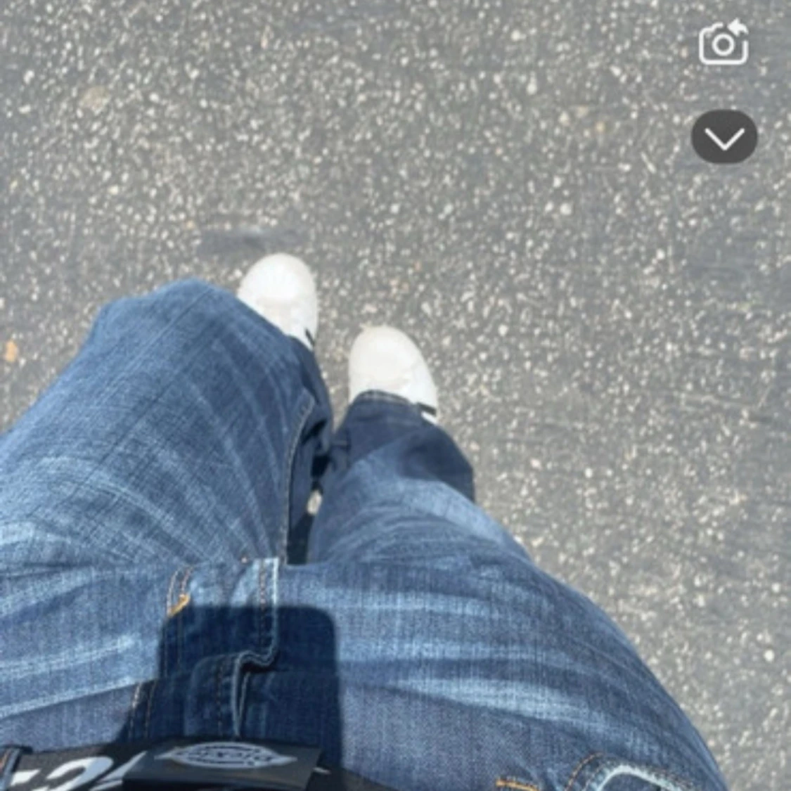 Blå low rise bootcut jeans