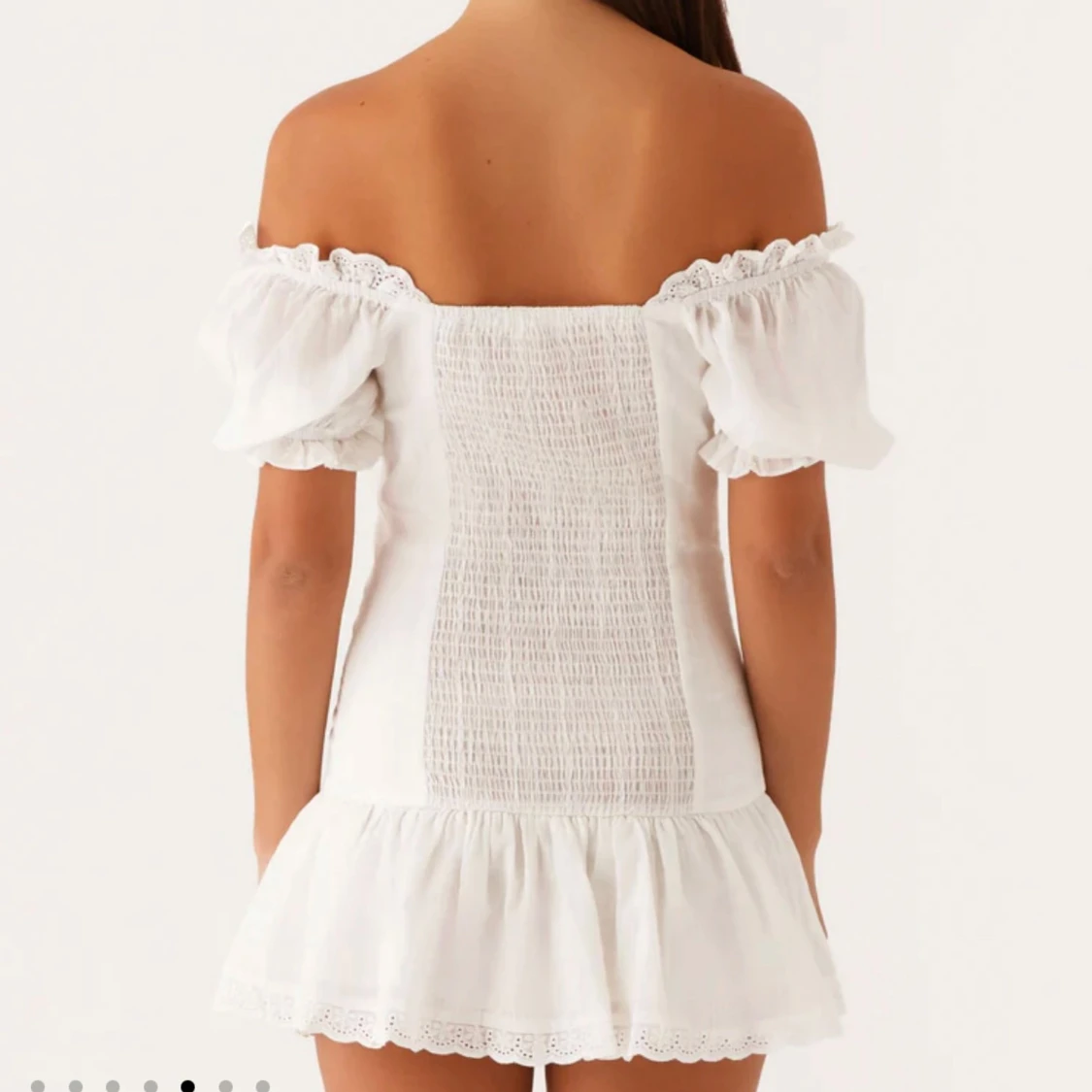 Vit offshoulder klänning - 2