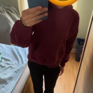 Vinröd hoodie - Har en okänd fläck på bakre axlen .. nypris 200