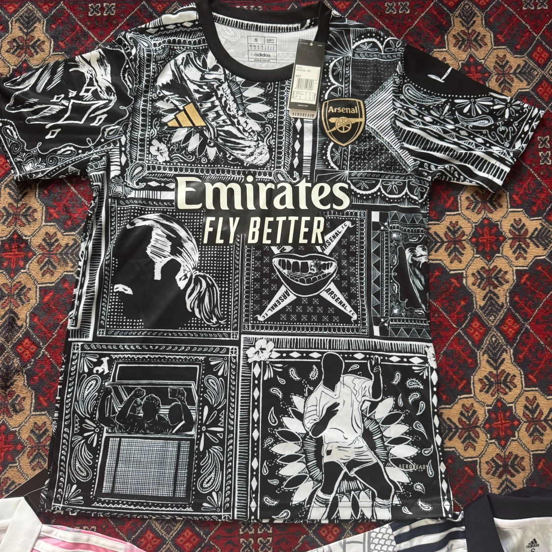 Arsenal svartvit fotbollströja från Adidas - 3