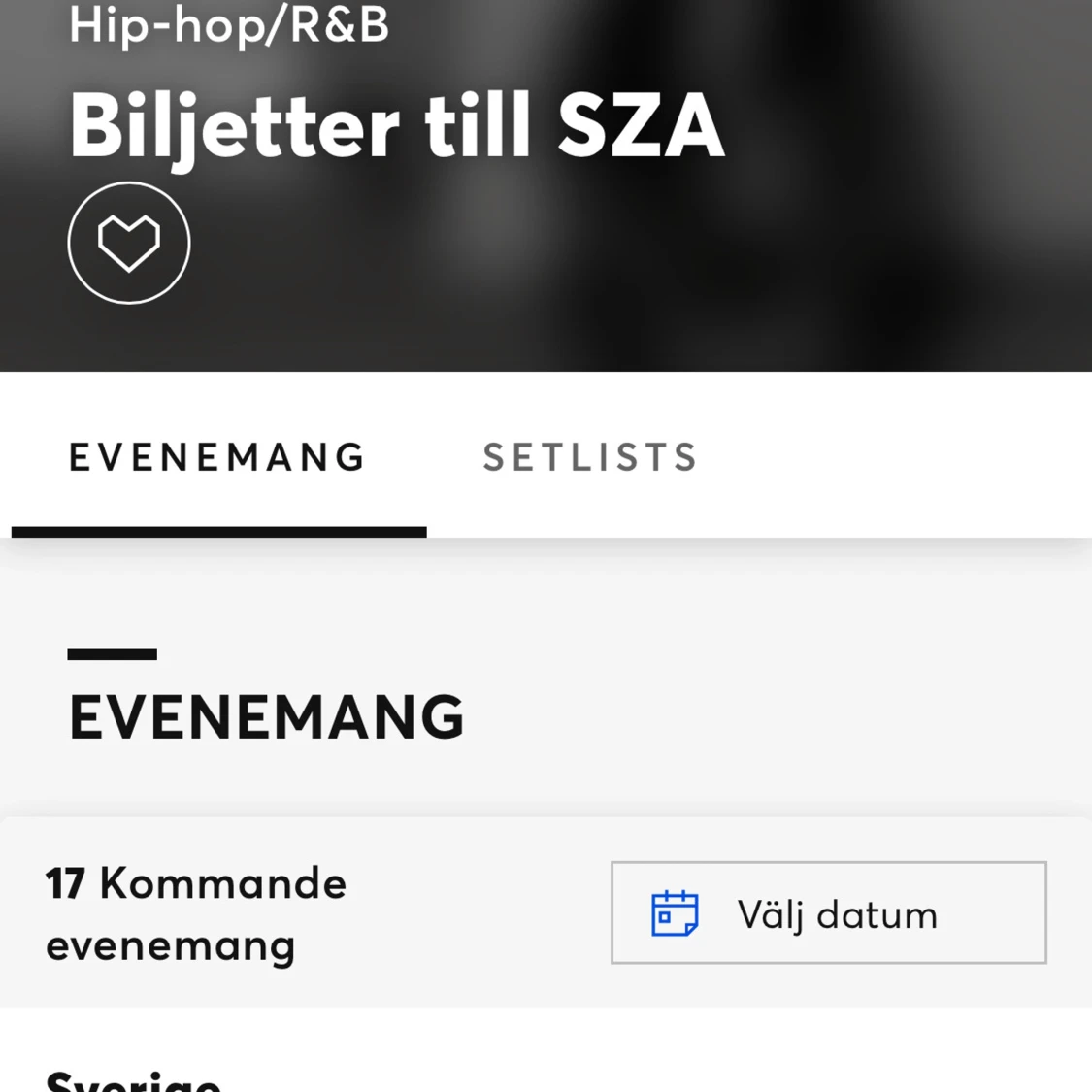 Biljetter till SZA