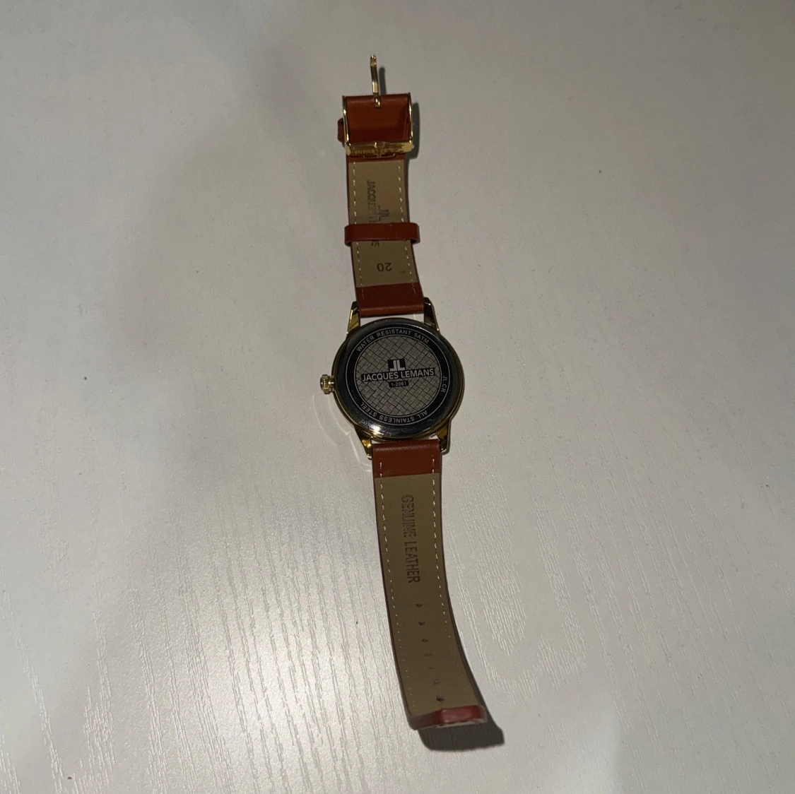 Jacques Lemans herrklocka med brunt skinnarmband - 3