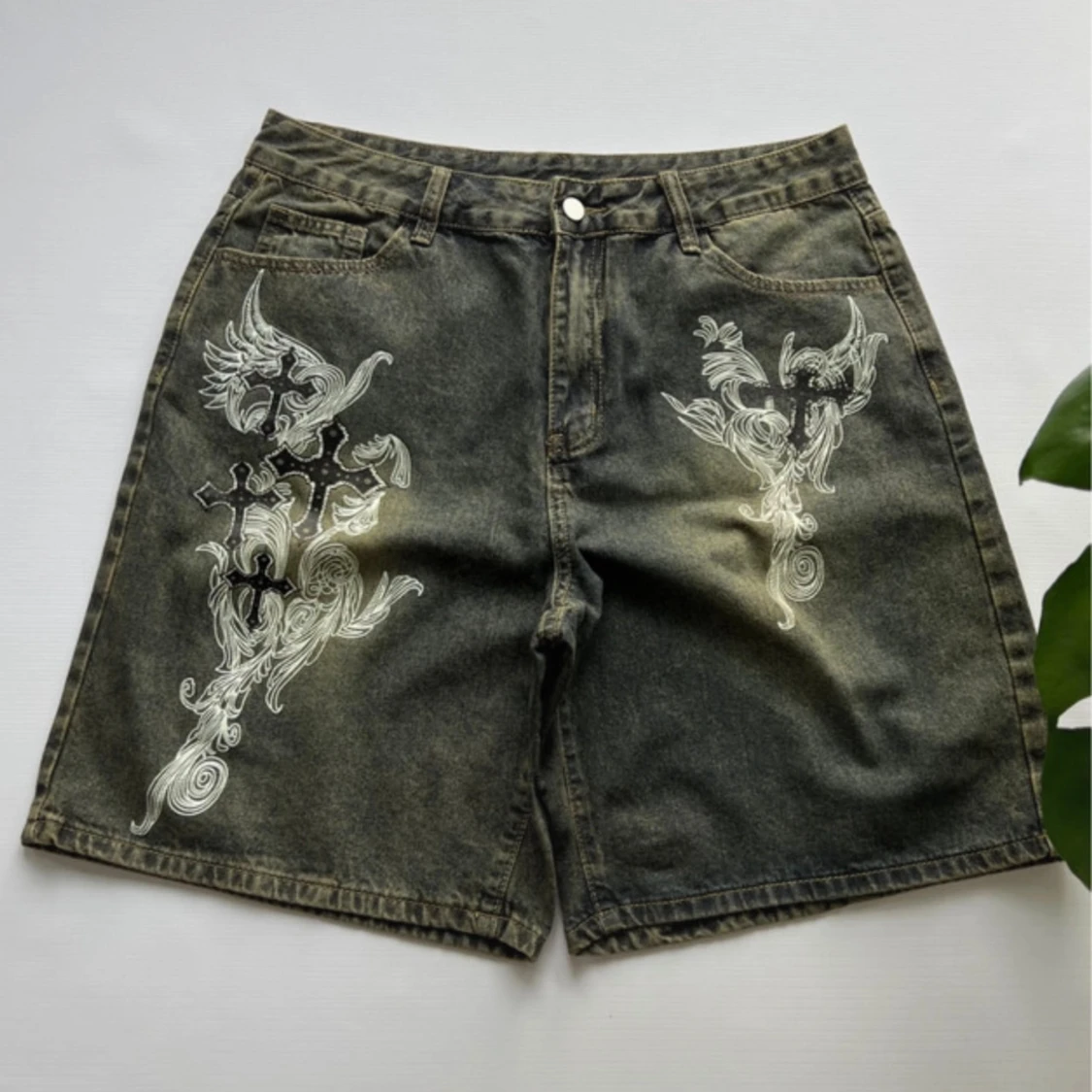 Drainer Jorts Affliction Jeans Shorts Denim y2k