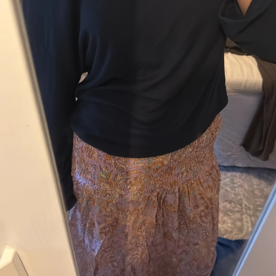 One Suez lång kjol med blommor - 1