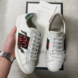 Gucci Ace Snake - Riktigt feta och eftertraktade Gucci Ace skor! Toppskick, 9/10, inga defekter. Us 7, passar 41/42. Allt og medföljer. Kontakta mig för fler frågor och funderingar!