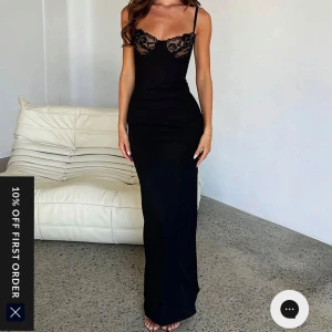 Svart långklänning med spetsdetaljer tigermist  - Supersnygg svart långklänning från tiger mist! Ny med lappen kvar!!💗köpt för 1200kr